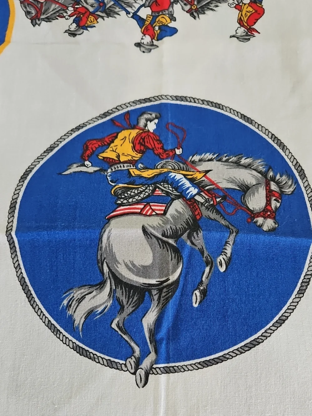 Vintage Rodeo Western Cowboy Bandana Scarf USA